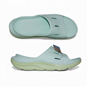 HOKA Ora Recovery Slide 3 Mens Size 12 Womens 14 Aqua/Celery Juice NWT